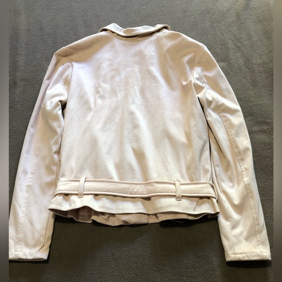 Bluenotes faux suede Jacket. Size:medium. Pinky Beige colour - Picture 2 of 9